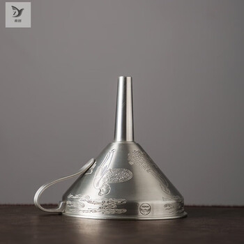 Vinoa handmade tin wine grape wine spoon oil funnel large diameter household filter wine wine glass tin funnel