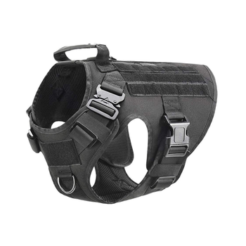 German shepherd doberman golden retriever dog clothing outdoor medium and large dog tactical winter tactical vest harness set back black l (30-40kg)