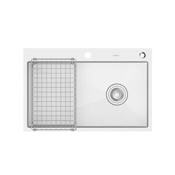 Jomoo x06581 stainless steel nano-scratch sink 06580 jomoo large single-slot light gray oil-resistant sewage sink x06580-cz-16844