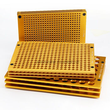 Sailotou manufacturer aluminum alloy support pcb milling cutter plate handle drill bit turnover cleaning grinding bed step difference machine d3*180*125mm* holes 500 pcs