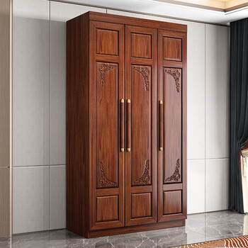 Zihua wardrobe chinese golden rosewood home bedroom wardrobe storage cabinet side cabinet with top cabinet solid wood wardrobe z8625 three-door wardrobe t grade rosewood