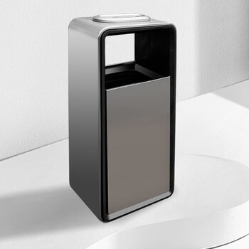 Jinke indoor and outdoor stainless steel vertical ashtray large size with ashtray commercial park shopping mall office building public ash column smoking area cigarette butt barrel x5g sand silver steel