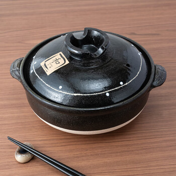 Meino-yaki japanese earthen pot original imported household casserole stew pot clay porridge soup clay pot rice household pot eternal yaki iron red grid no. 8 1800ml
