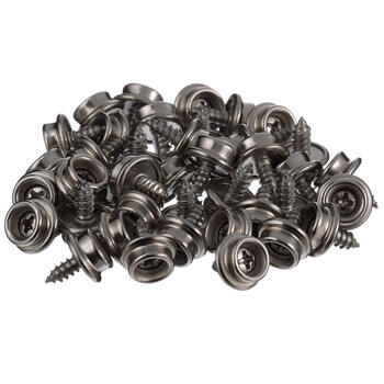 Seachoice button studs, #8 x 3/8 inch stainless steel screws, 50-pack silver one size
