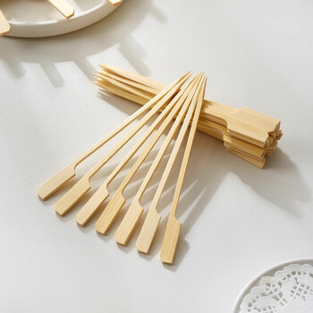 Baicaoyuan candied haws bamboo skewers disposable oden cooking skewers barbecue bamboo skewers 20cm thick with handle bone and meat connected 100 pieces