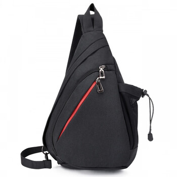 Kangaroo large capacity multifunctional crossbody bag travel outdoor backpack men's chest bag new casual sports storage bag black