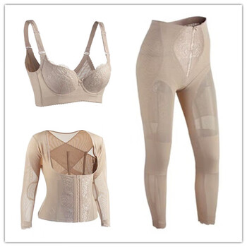 Ahqo jialai genuine spectrum shaping clothes shaping body manager body sculpting mold body shaping underwear long three piece set skin color long three piece set one size size 82 weight 106118 jin