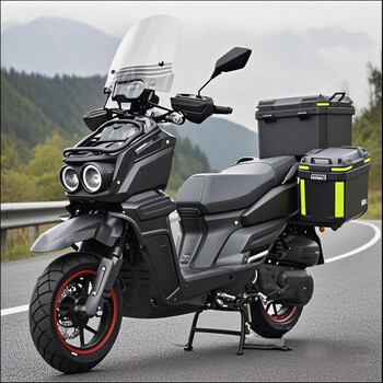 Renmin motorcycle 150 tank scooter efi fuel-saving motorcycle can be registered american patrol car scooter black 150 gold wave machine + cbs system + guardrail + tail box
