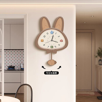 Lzjv french medieval style watch clock wall hanging living room cat dining table clock silent creative punch-free room decoration clock cat -b type width 35*height 60cm (uv carving + crystal porcelain technology)