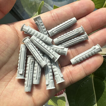 Vinoa national standard tetrahedral plastic expansion tube expansion high-strength screw expansion plug rubber plug rubber particle bolt expansion plug 6/8/10mm four sides 6x30 single tube 50 pieces