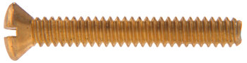 Hillman1120 brass oval head slotted machine screws 10-24 x 3/4 in. 24-pack