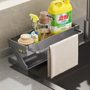 Huxiansen kitchen rack sink sink dishwashing rag rack countertop dishwashing liquid storage rack faucet sponge drain rack