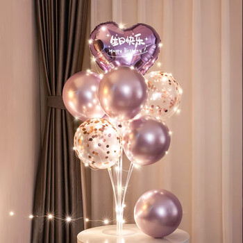 Duomeiyi birthday scene layout birthday balloon atmosphere props children boys and girls party decoration pink table floats