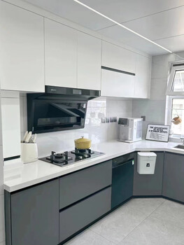 Wen yijia integrated cabinets whole house modern style quartz stone countertop bunny soundar pet eige plate cabinet door pet white + cabinet ecological board + countertop quartz 1 meter