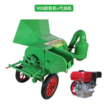 Kezitu's new multi-functional rapeseed, soybean, sesame and sorghum single drum thresher, automatic harvester, agricultural seed thresher, 25 models of 90 multi-function thresher + belt 170 hand-pulled steamer