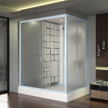 Jomoo's new integrated shower room bathroom integrated toilet mobile integrated bathroom household partition door waterproof toilet 170*120 front opening does not include toilet and does not include steam