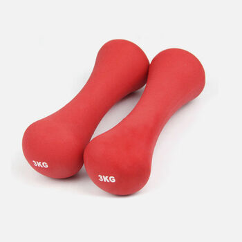 Chaosihui bone small dumbbell women's 1kg jump exercise slim arm yoga fitness children's dumbbell 3kg home fitness equipment bone style red 2kg two total weight 4kg (*2)