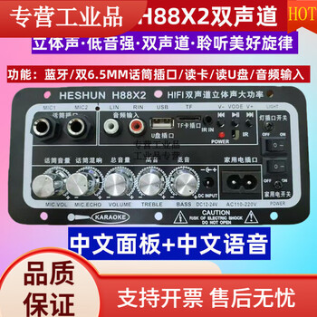Bluetooth power amplifier board high power 500w 30000w super bass rectangular 8-18 inch universal board high power heshun-h88 chinese model 8-12 inch high power dual