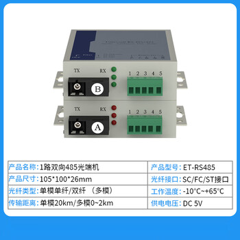 1 channel 2 channels 4 channels 8 channels rs485 bidirectional data optical transceiver 422 optical cat 232 to fiber optic transceiver single fiber 1 pair 1 channel bidirectional 485_1 pair price