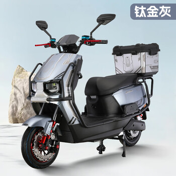 The new cangqiong electric car for adults, 72v takeaway long-distance running battery car, 96v high-power hill climbing electric motorcycle, titanium gray-exclusive model-comes with bumper tail box, 72v60 safe portable lithium battery
