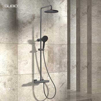 Gubid three-function constant temperature shower fine copper body bathroom hot and cold control shower set gd9377q-starry sky gray