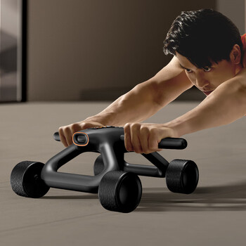 Philips intelligent abdominal wheel automatic rebound elbow support abdominal wheel abdominal roll home fitness training 3402 gun black