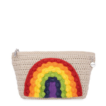 The sakthe sak essential pouch, rainbow ecru rainbow ecru small