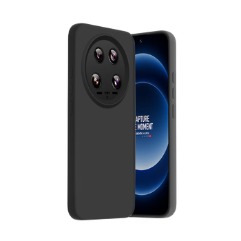 99% new, shang su, suitable for xiaomi 14ultra mobile phone case, xiaomi 14ultra protective cover, premium liquid silicone soft shell lens, all-inclusive anti-fall, female and male models, mi simple shell, black