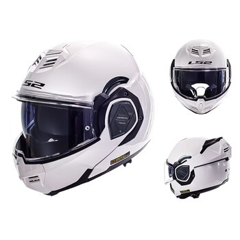 Ls2 dual lens visor helmet ff906 flash white xl