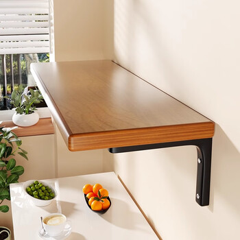 Nifeng wall shelf partition wall wall wooden shelf hanging wall flat bracket wall hanging bookshelf shelf shelf walnut color damaged bud compensation 40*20 with two brackets extra thick