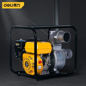Deli gasoline engine water pump electric water pump self-priming four-stroke water pump hand start dl-qgz50-w1
