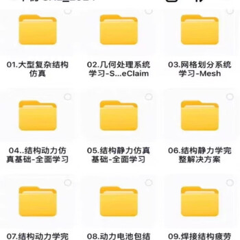 Huafang workbench training materials, cae full course, including models, video resources, exercises, take pictures and send the full set of materials