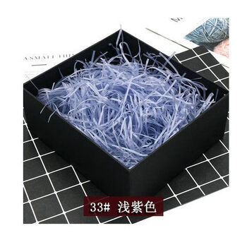 Raffia filler high-end wholesale paper strips as souvenirs, wedding decorations, shredded paper silk fruit gift box 3 pounds, light purple paper silk 20 pounds (10000 grams)