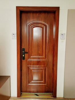Wen yijia room door aluminum alloy set door bedroom flat door full panel moisture-proof soundproof door transfer wood grain rental house door 88*205*15 left lock inner opening