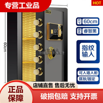 Watch safe 60cm 70cm 0cm high bedside in-wall wardrobe safe office fingerprint small 60cm smart black three-layer large space touch screen finger