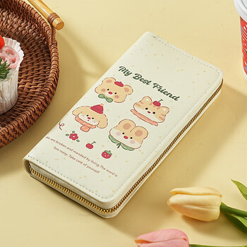 Tuzun cute long wallet women's 2025 new girly heart student coin purse large capacity portable zipper mobile phone bag 3112-2