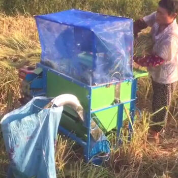 Wen yijia's new rice threshing machine household wheat automatic agricultural small rice threshing machine wheat machine gasoline engine dry rice separate machine own power