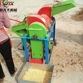 Wen yijia small fully automatic motor with soybean sorghum threshing machine, corn screening and peeling threshing machine, tractor-type large frame + threshing machine + 6 horsepower diesel engine/