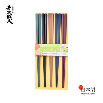 Wakasa craftsman imported from japan, high-grade alloy chopsticks for home use, non-slip, anti-mildew, japanese-style pointed tips, high temperature resistant, dishwasher suitable, pbt five-color, hexagonal, 5 pairs