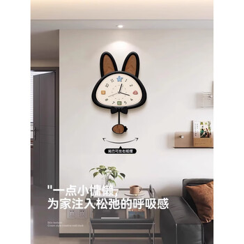 Lzjv french medieval style watch clock wall hanging living room cat dining table clock silent creative punch-free room decoration clock cat -a style width 35*height 60cm (uv fine carving + crystal porcelain craftsmanship)