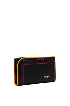 Desigual women's accessories pu long wallet, black, accessories pu long wallet black 24sayp25
