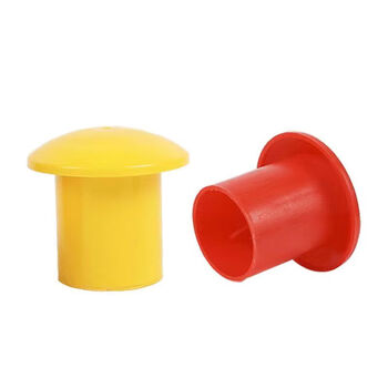 Dixin steel bar protective cap steel bar wire head protective cap plastic pipe cap steel bar straight thread protective sleeve blocking bolt pipe cap 32-40mm 100 pieces mushroom cap