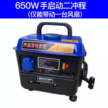 Funwudou customized gasoline generator 220v small household 3kw 4/5/8/10kw outdoor stall three-phase 380v large 650w hand start + burning gasoline 220v-mini model