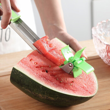 Onlycook304 stainless steel fruit divider, watermelon dicing artifact, household melon and fruit pulp dividing tool, plate and dice creative windmill watermelon cut/1 piece