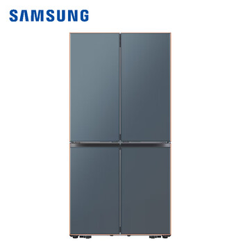 Samsung (samsung) original imported ai refrigerator 9 series 615l embedded four-door cross door automatic door automatic ice making frequency conversion three-system household large capacity large refrigerator official machine rf62db9cgc3gsc green jin gray