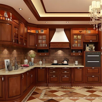 Kezitu solid wood cabinets home kitchen solid wood cabinets custom pure red oak log cabinets solid wood multi-layer cabinets base cabinets 1