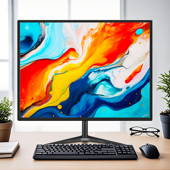 Boonsooal high-definition computer monitor 2k high brush 144/165 e-sports high brush curved screen 4k design and art assembly desktop second-hand quasi-new machine display monitor screen can be wall-mounted 17-inch monitor | full screen vga+hdmi built-in audio