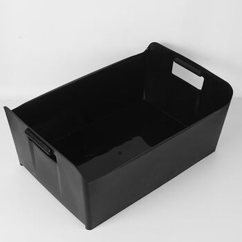 Chaosihuite thickened plastic rectangular beer ice bucket ktv wine frame beer basket beer frame bar box ice bucket black can hold 36 glass bottles ten packs thickened extra large beer frame 45.5*31