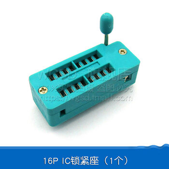 Dafuri ic socket integrated block single-chip microcomputer direct plug dip chip round hole base 8p 14 16 20 28 40p pin 16p ic locking seat (1 piece)