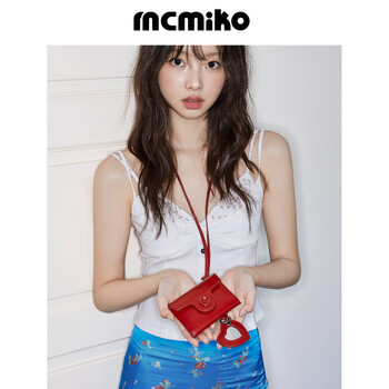 Mccmiko 2025 spring and summer cute key bag women's card holder coin purse id bag small accessories gift for girlfriend party red